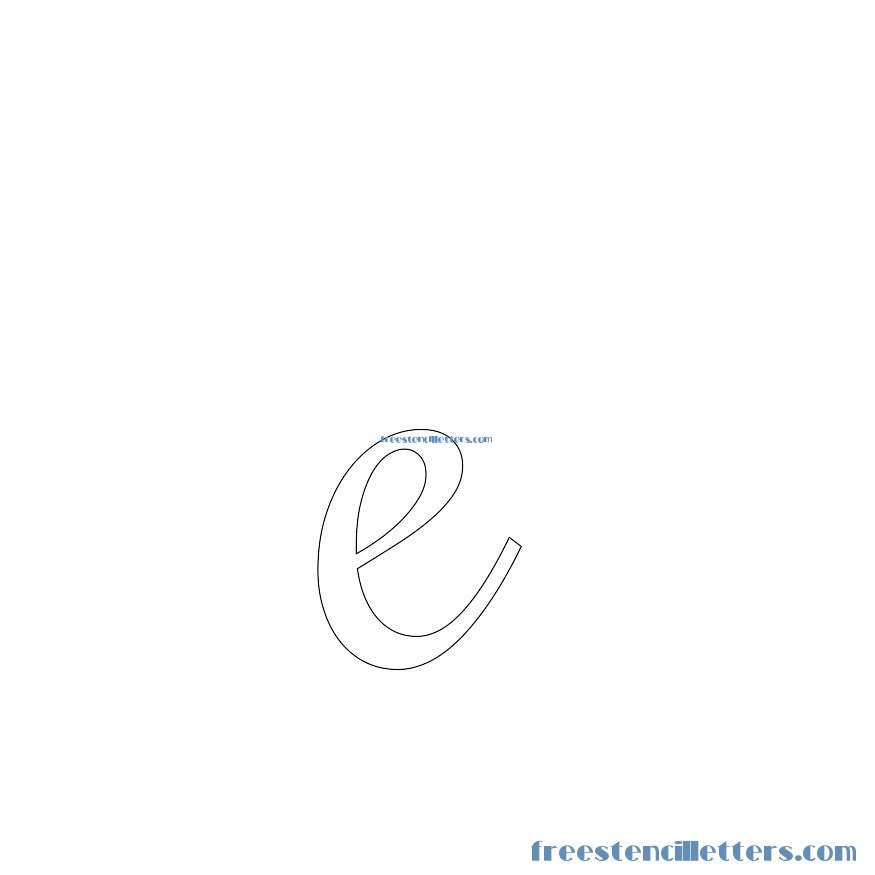 Bubble Letters Lowercase E