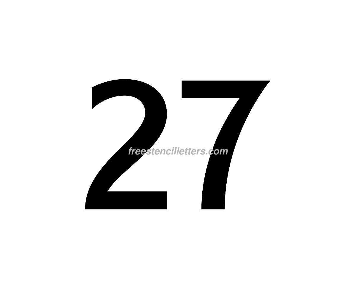 Print Number 27 Letter Stencil Free Stencil Letters