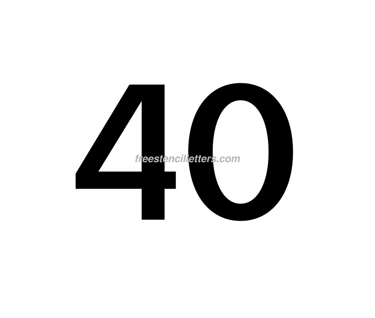 40 In Letters
