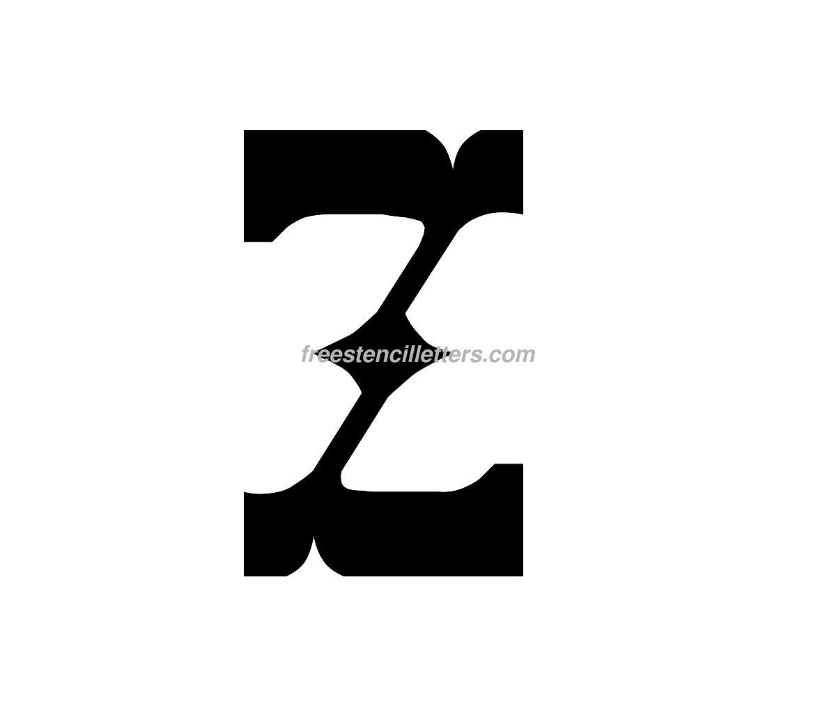 Print Z Letter Stencil