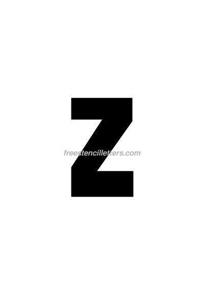 Print 4 Inch Z Letter Stencil
