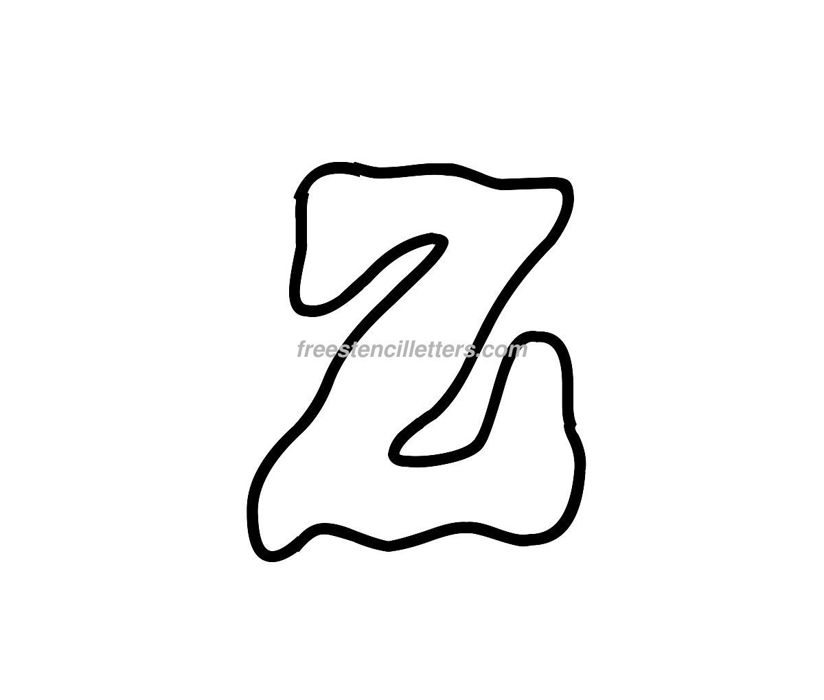 Print Z Letter Stencil