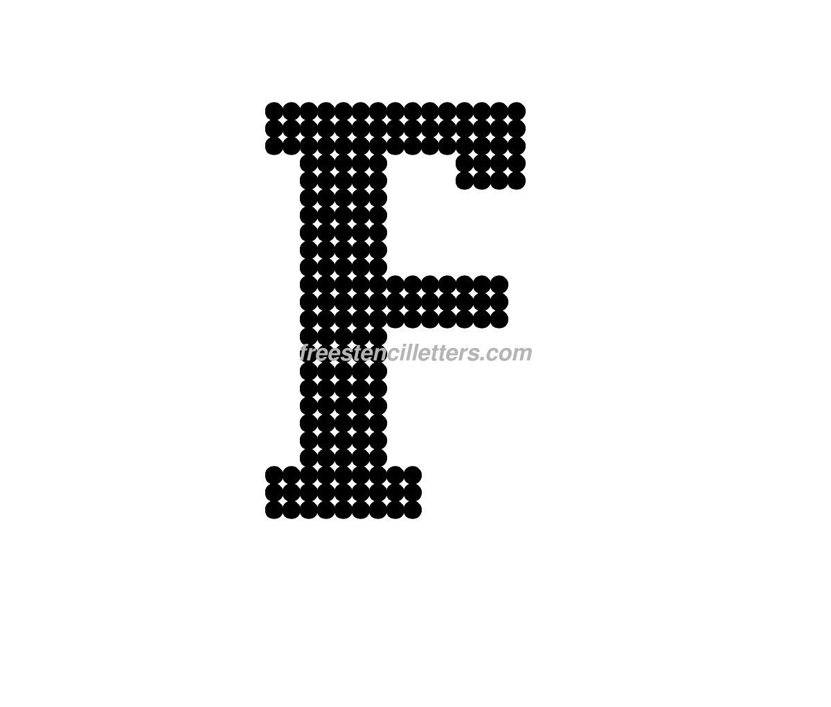 Print F Letter Stencil