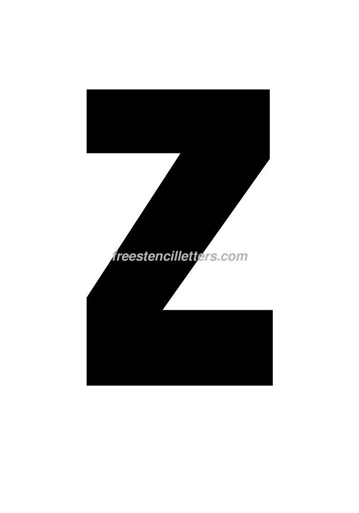 Print 12 Inch Z Letter Stencil