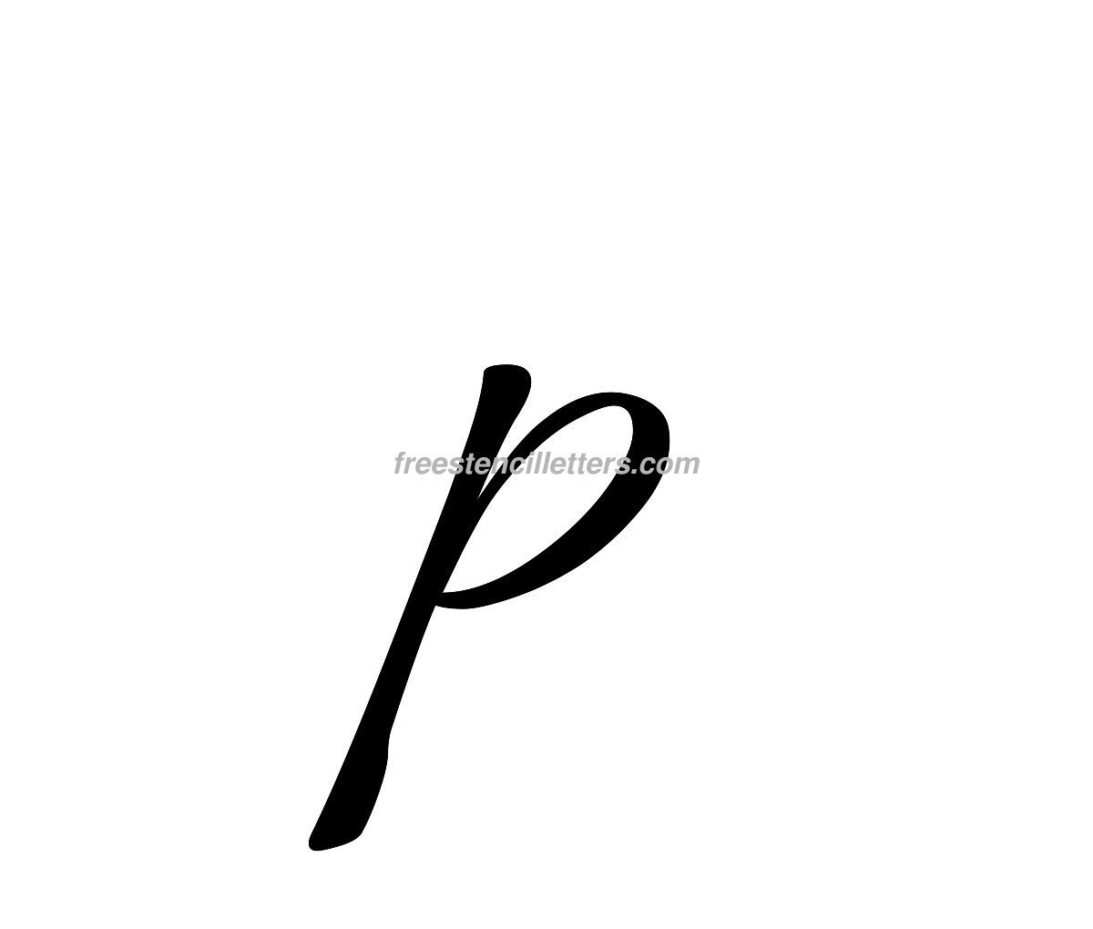 Print Small P Letter Stencil