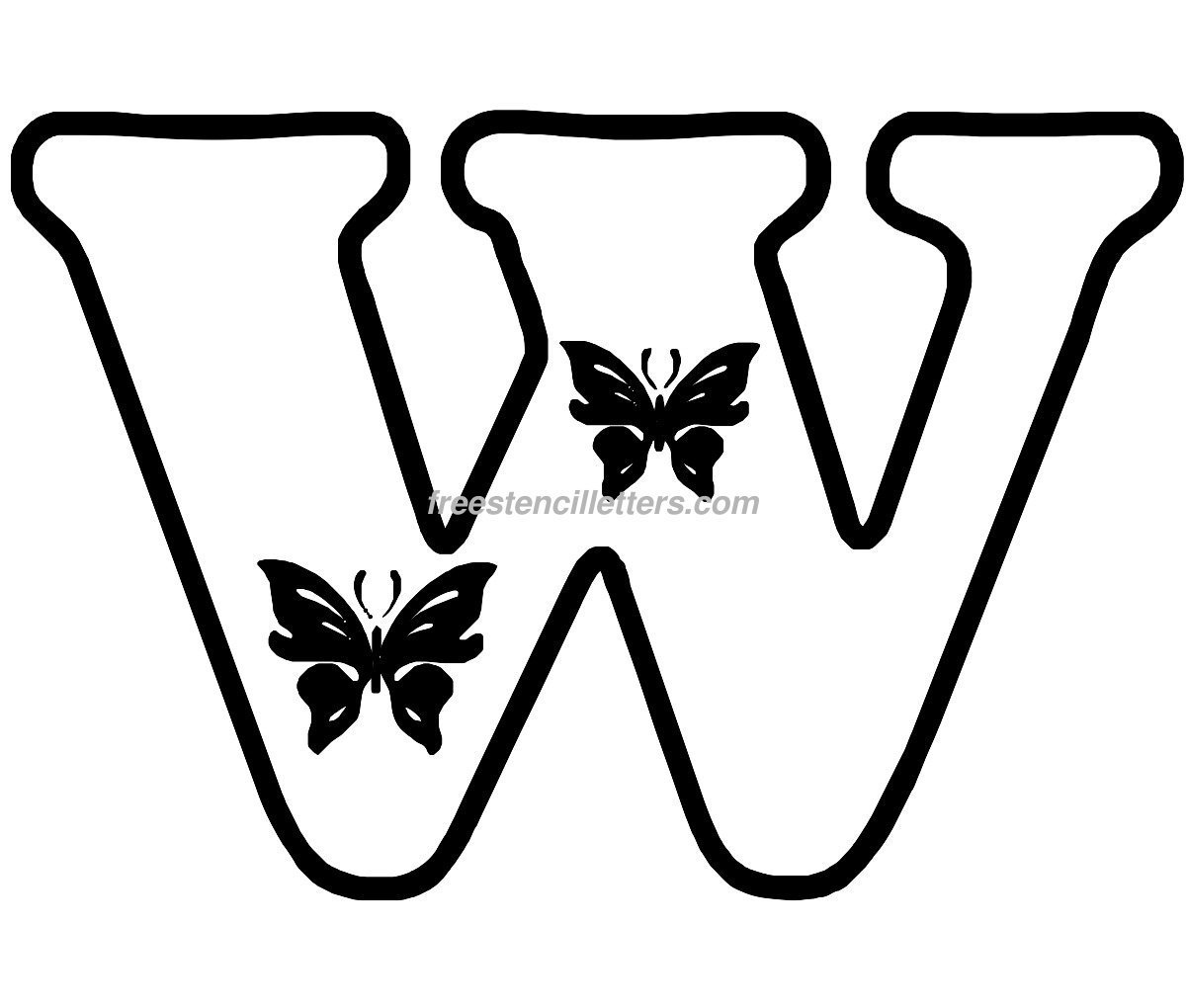 Butterfly Stencil Letters Archives Free Stencil Letters