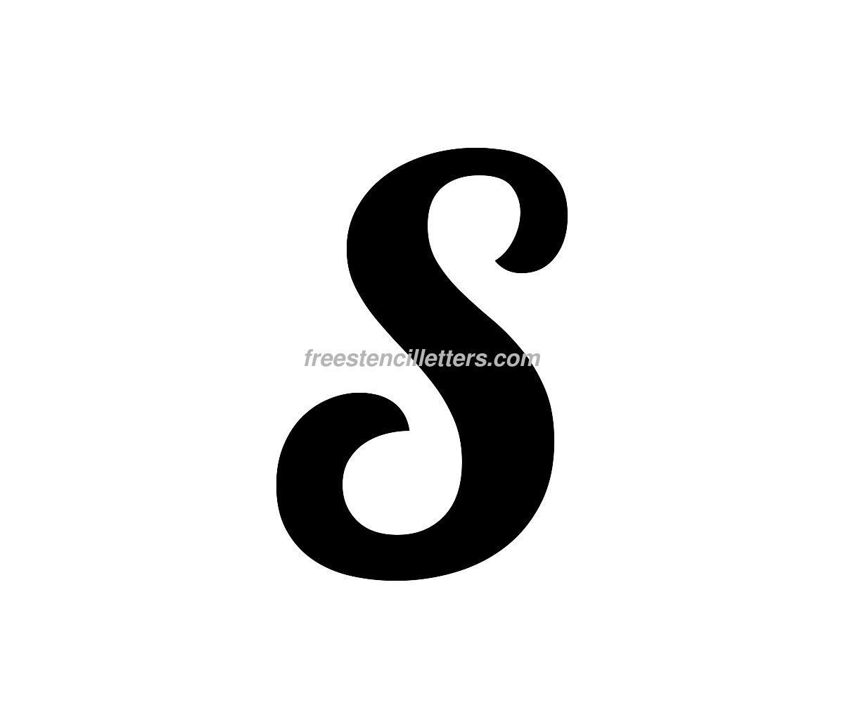 Print S Letter Stencil