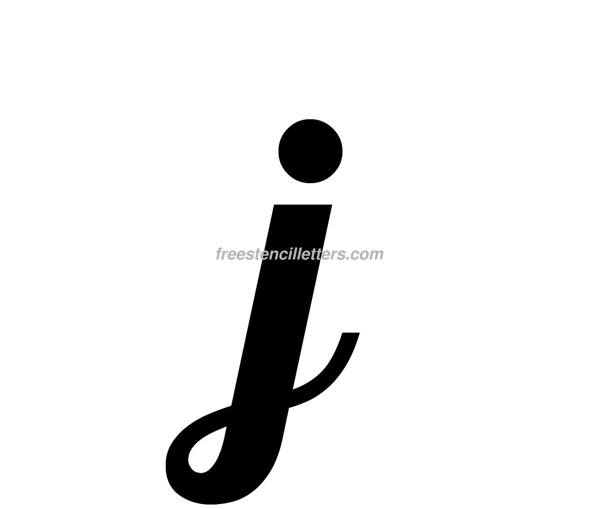 Print Small J Letter Stencil