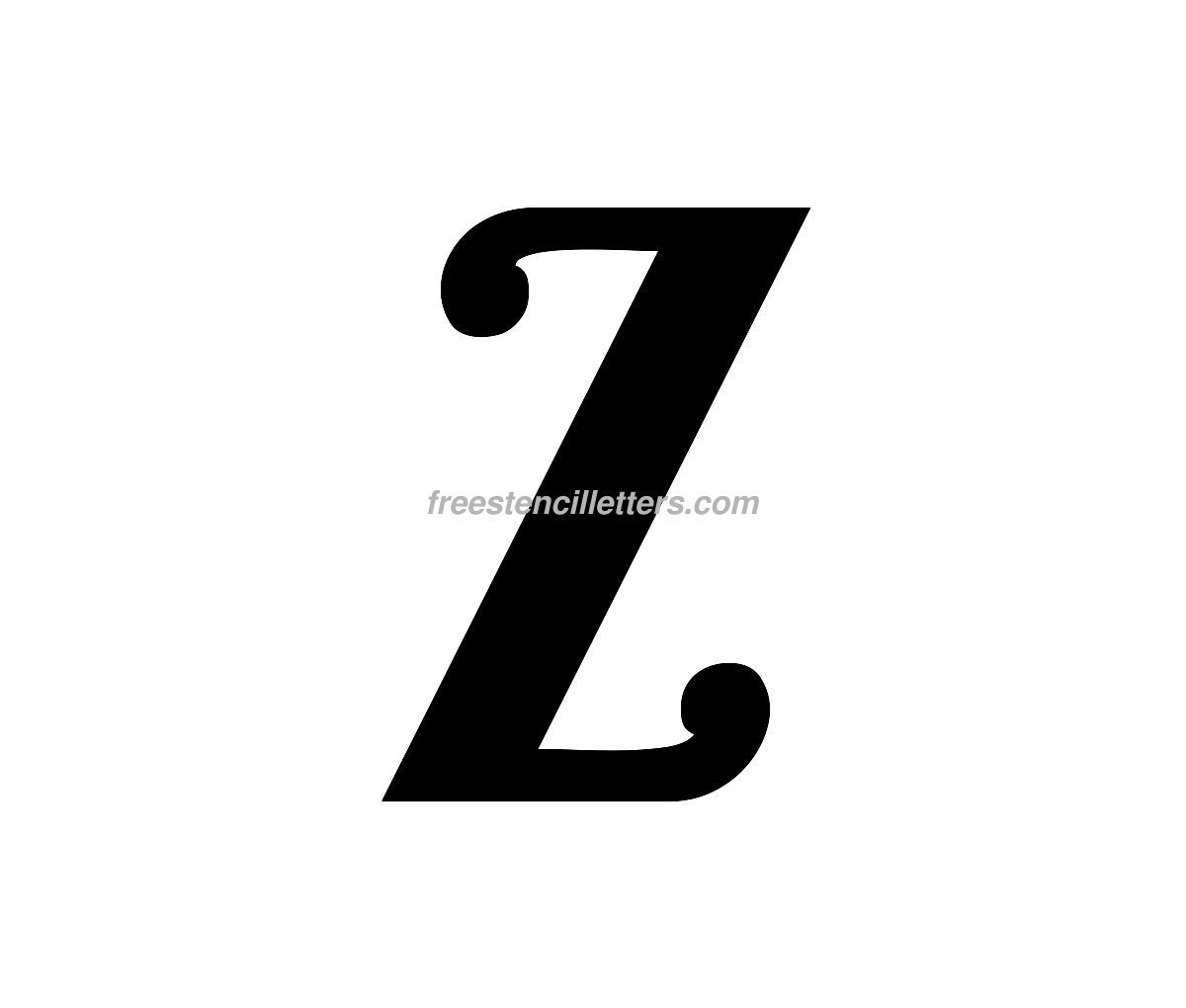 Print Z Letter Stencil