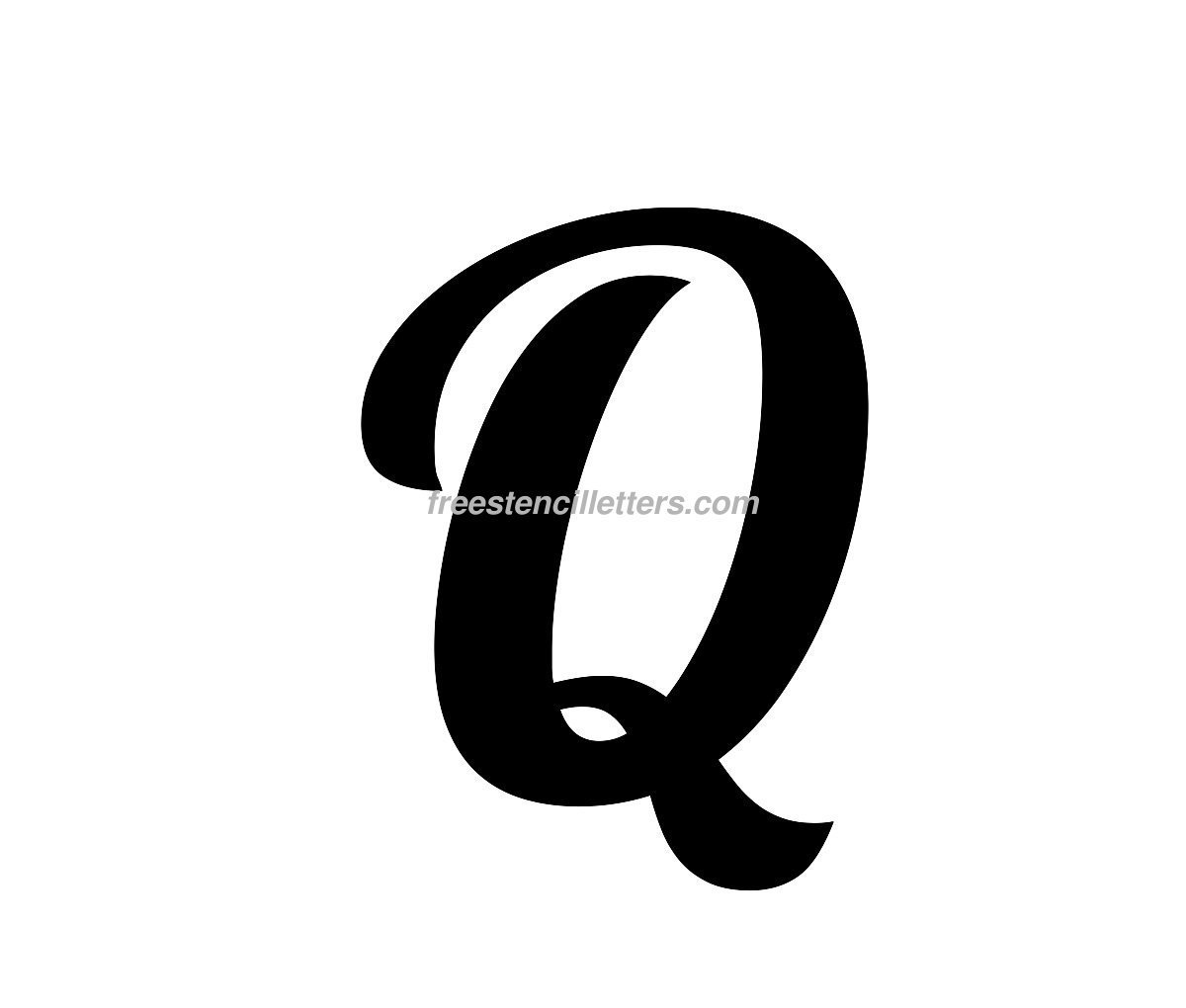 Print Q Letter Stencil