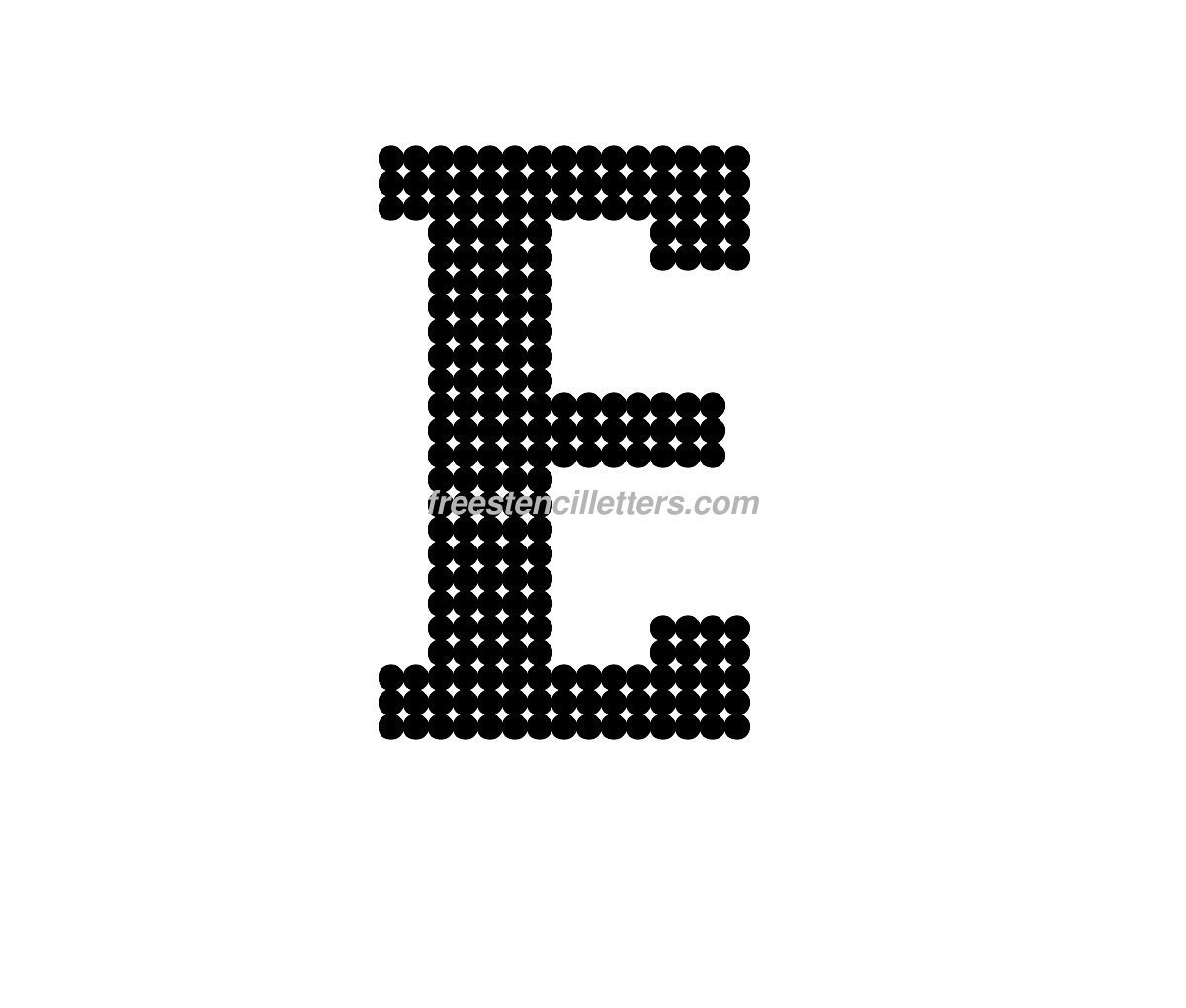 Print E Letter Stencil