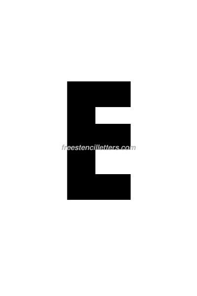 Print 5 Inch E Letter Stencil