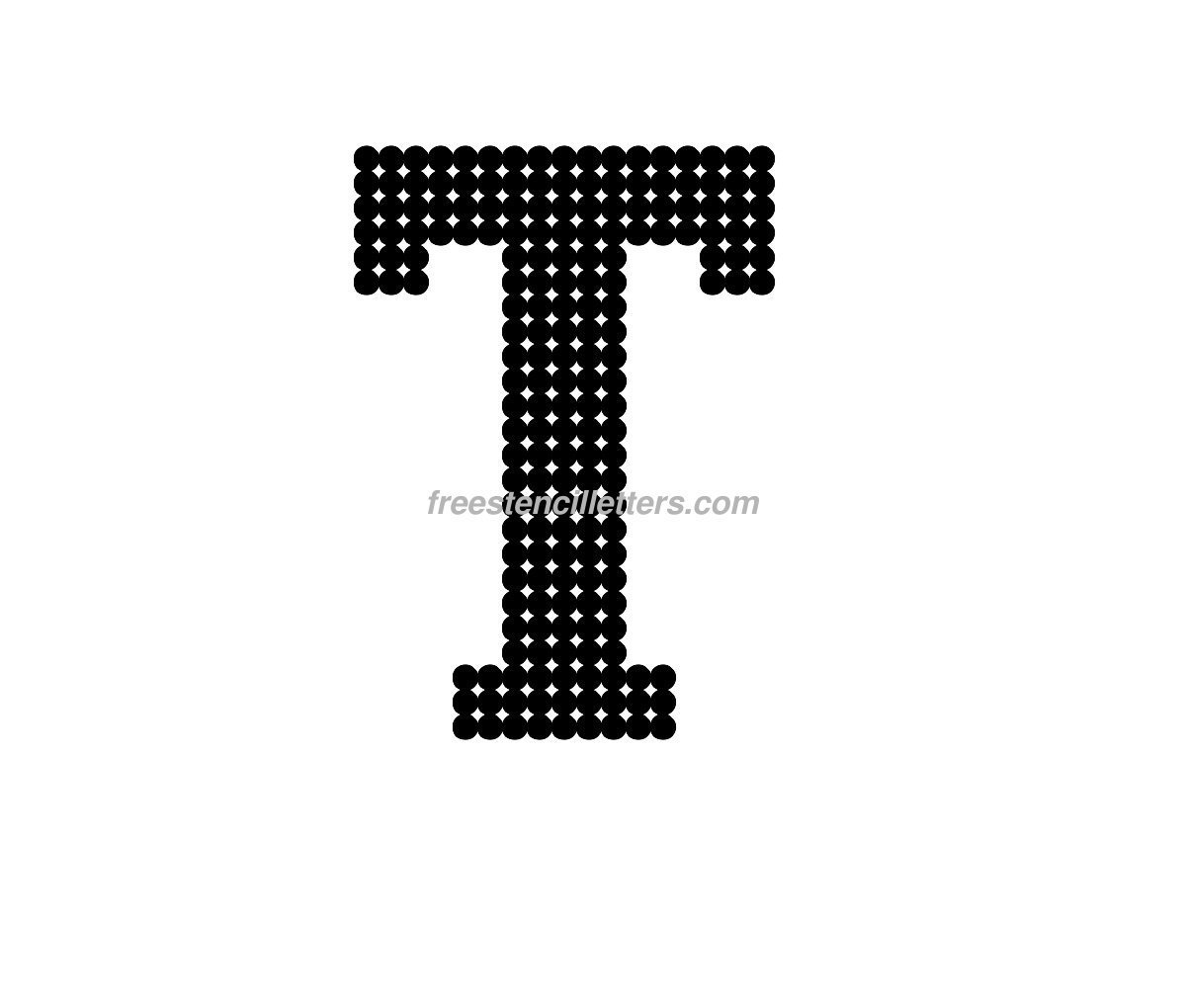 Print T Letter Stencil