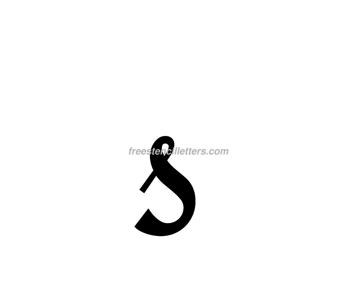 Print Lowercase S Letter Stencil