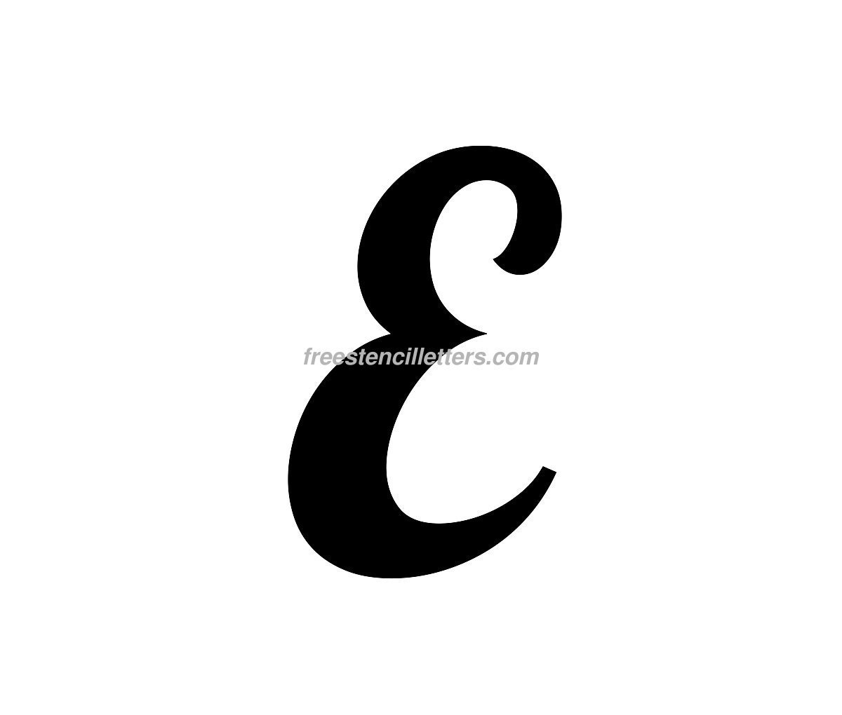 Print E Letter Stencil