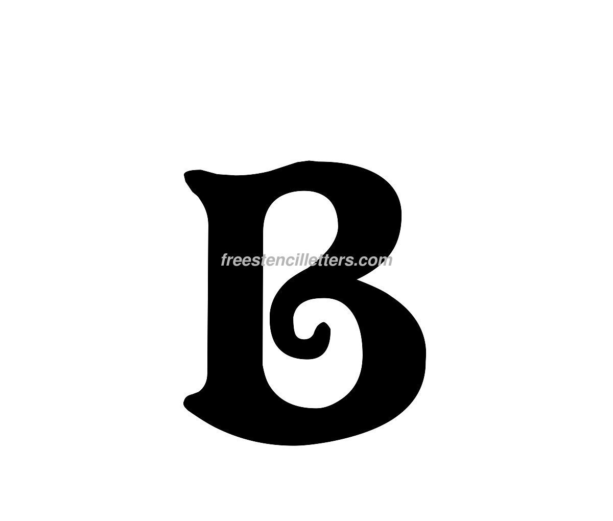 Print B Letter Stencil