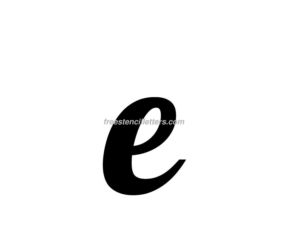 Print Small E Letter Stencil