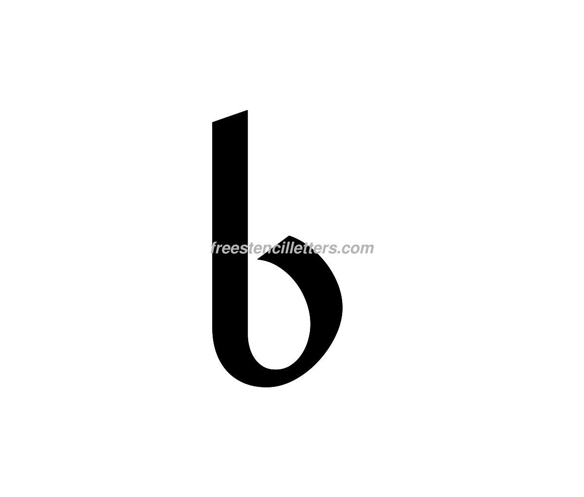 Print Lowercase B Letter Stencil