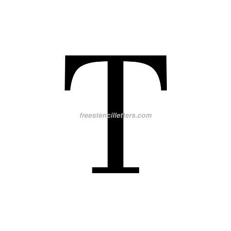Print Greek Letter Tau Letter Stencil