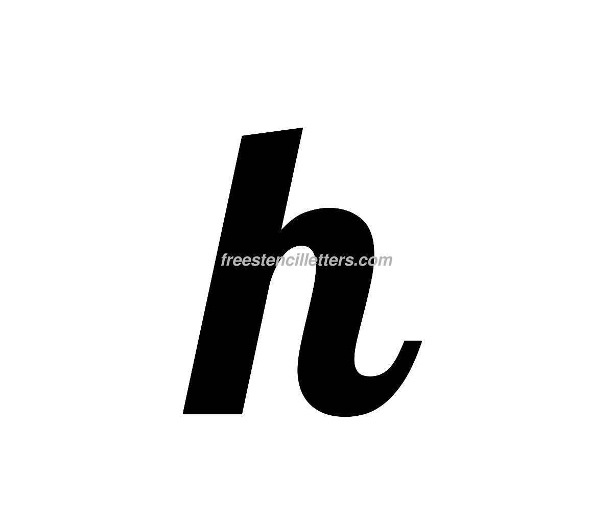 Print Small H Letter Stencil