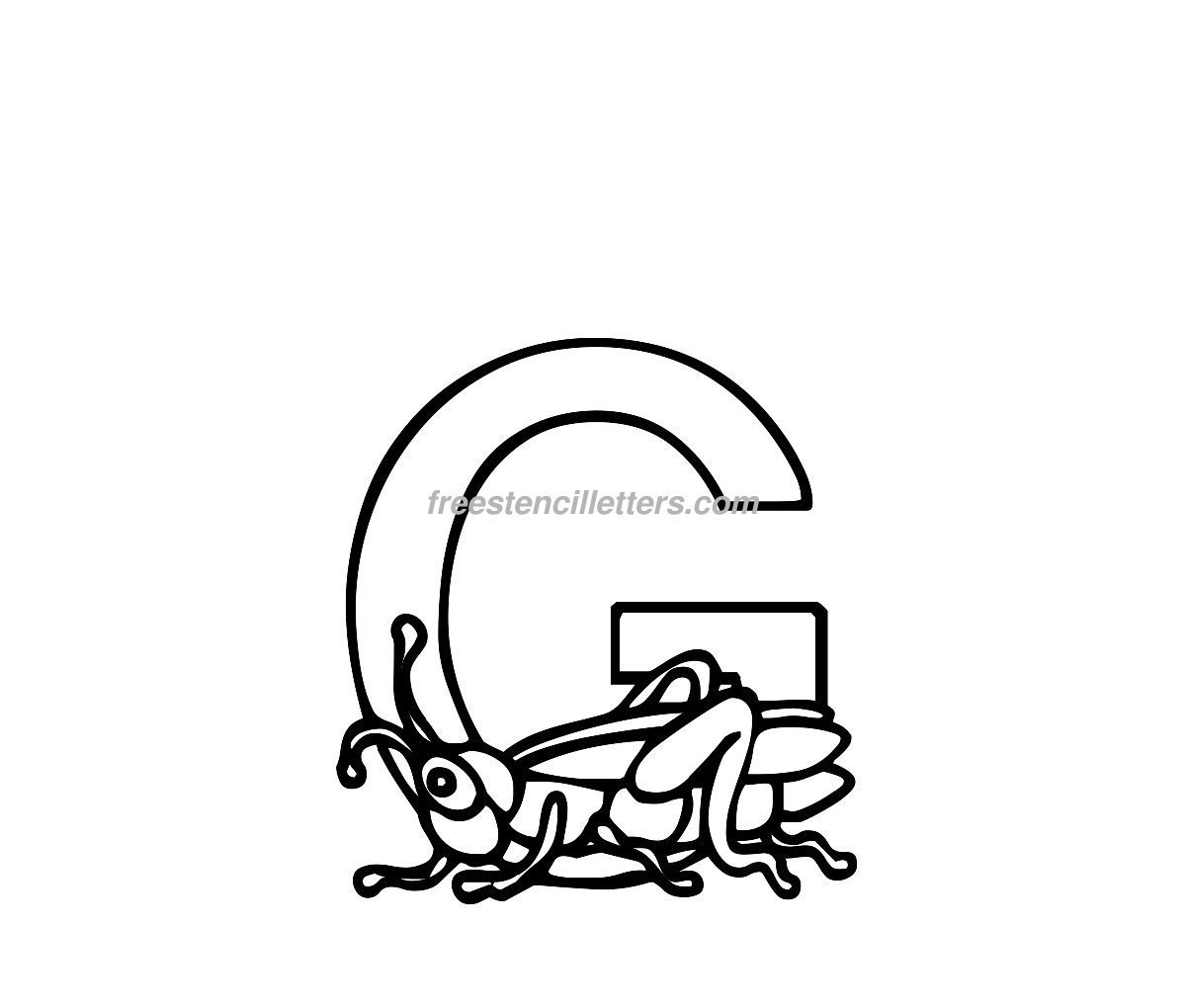 Print Baby G Letter Stencil