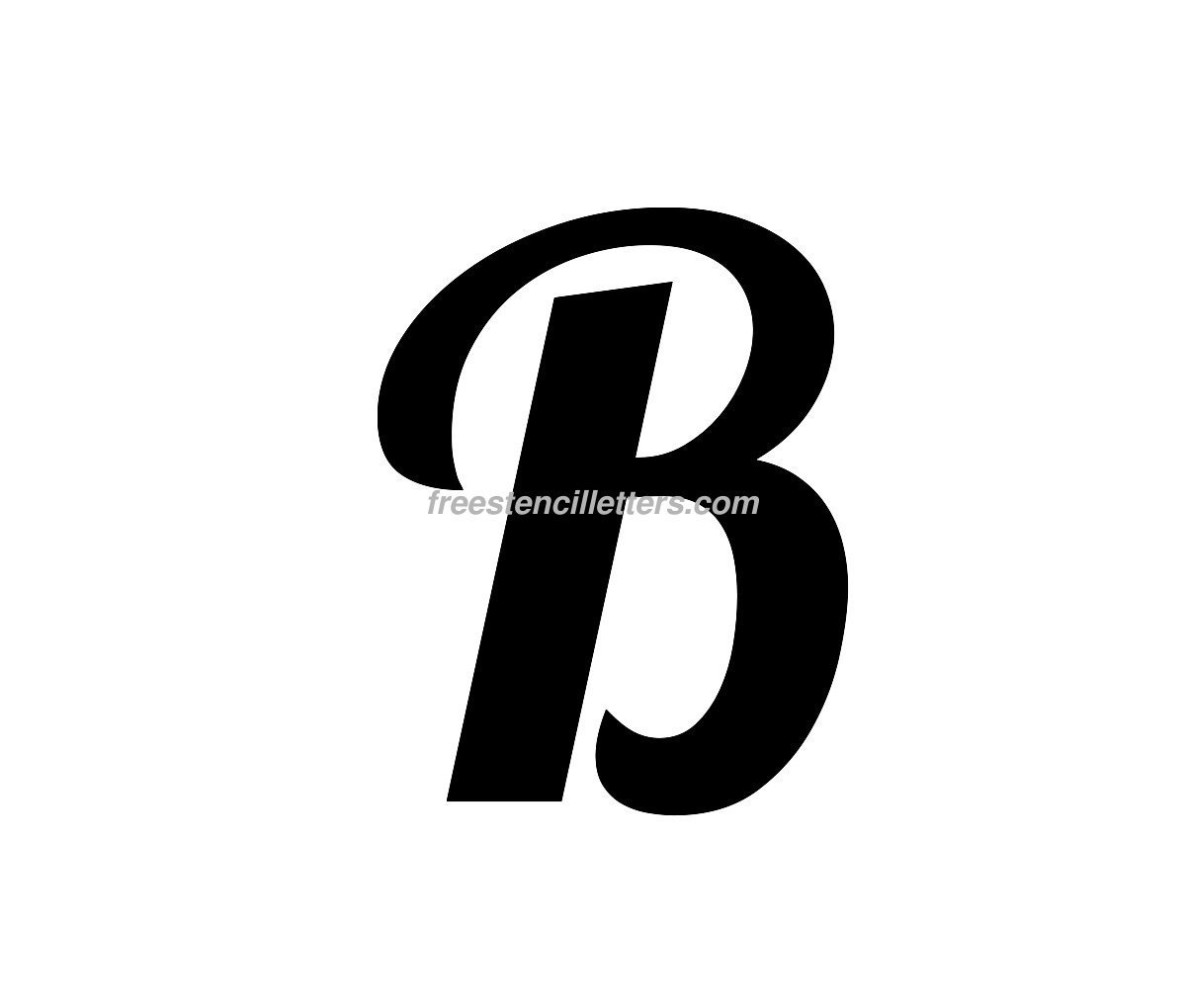 Print B Letter Stencil
