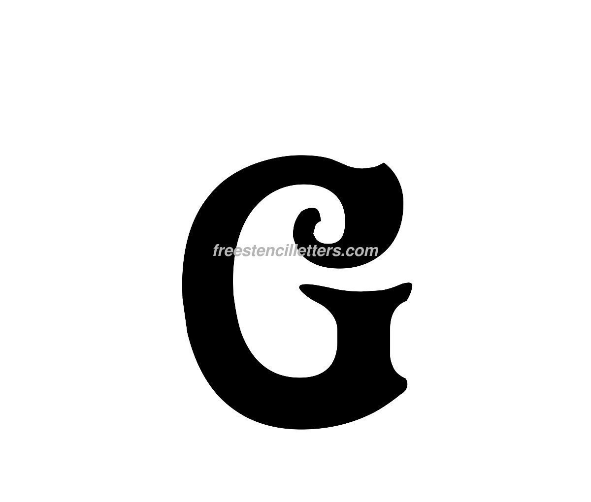 Print G Letter Stencil