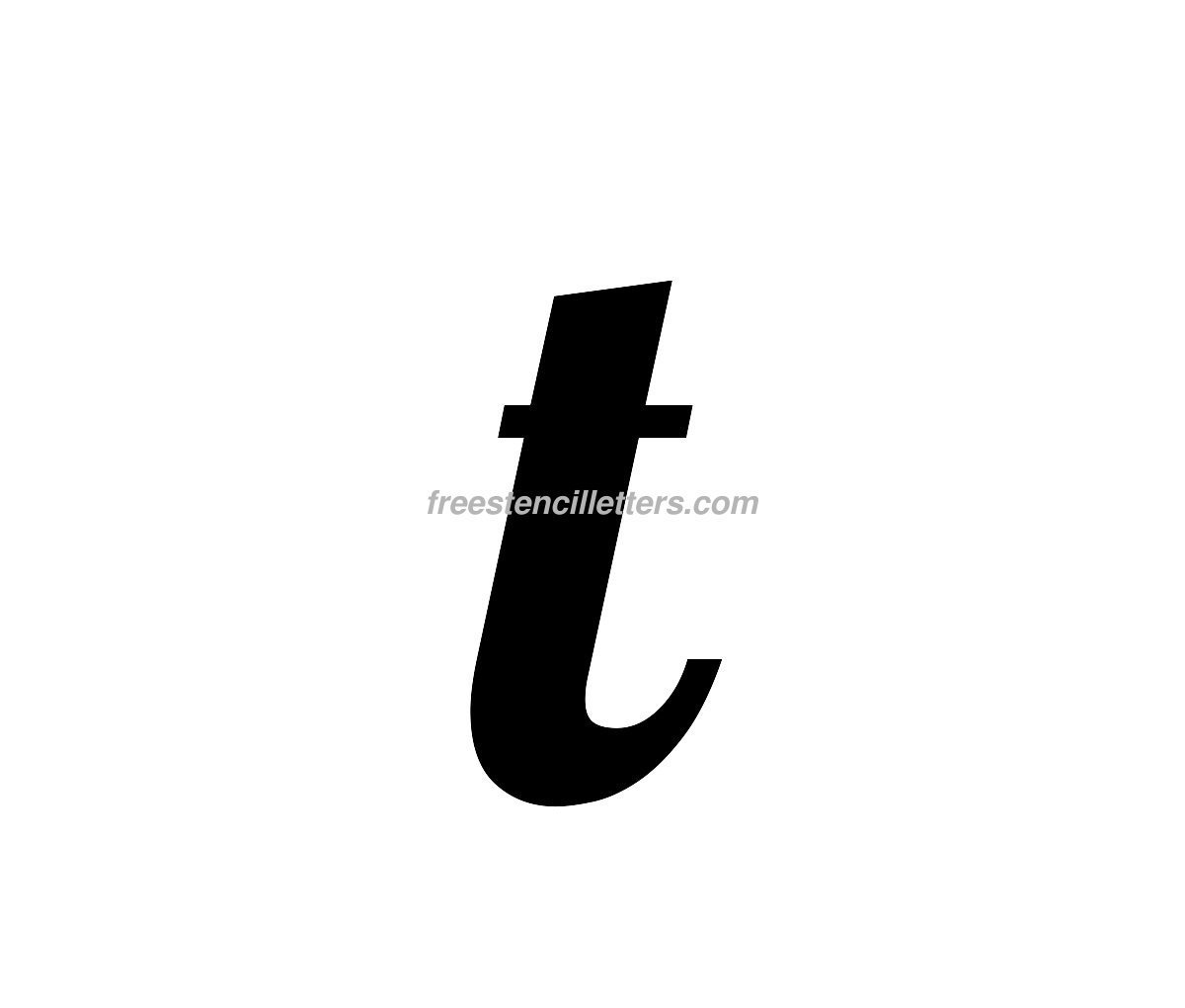 Print Small T Letter Stencil
