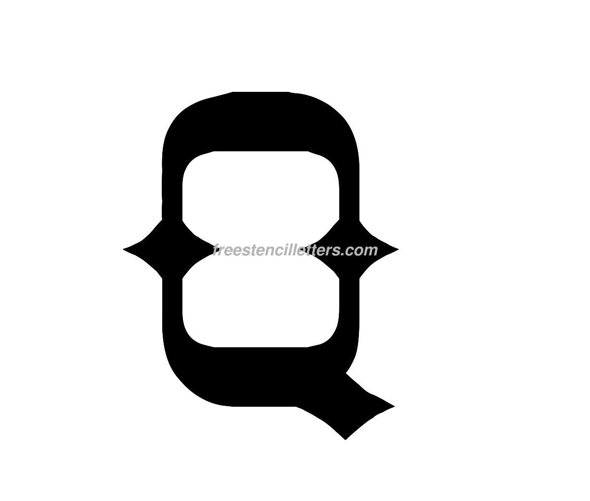 Print Q Letter Stencil