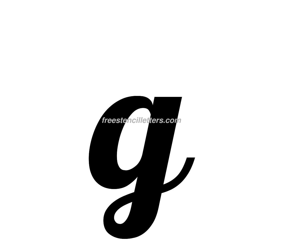 Print Small G Letter Stencil