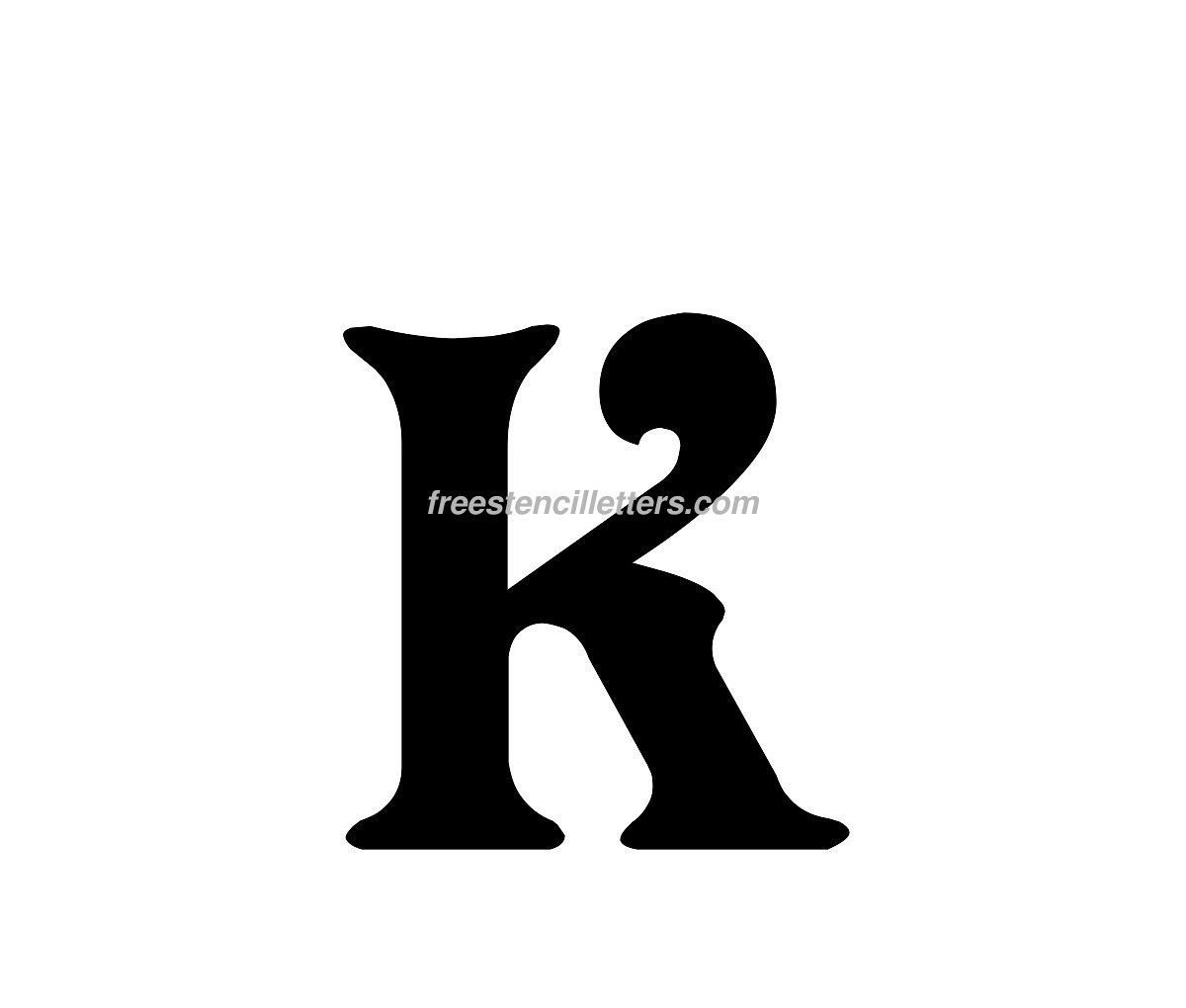 Print K Letter Stencil