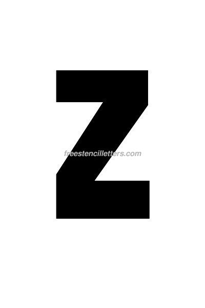 Print 6 Inch Z Letter Stencil
