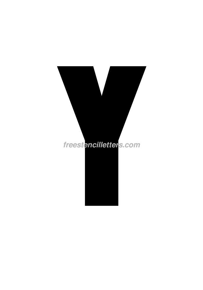 Print 10 Inch Y Letter Stencil