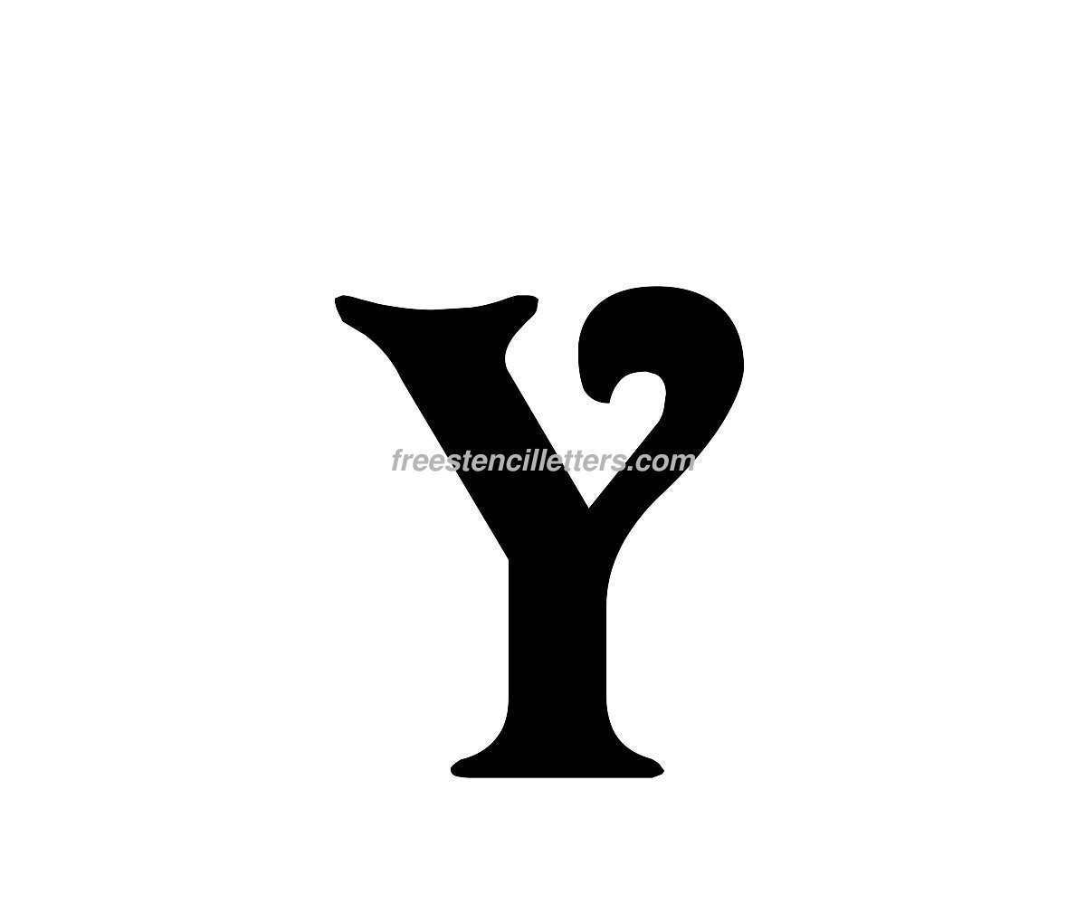 Print Y Letter Stencil