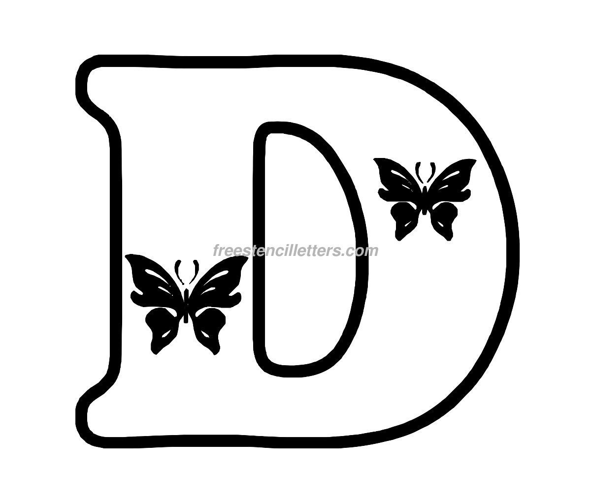 Print D Letter Stencil