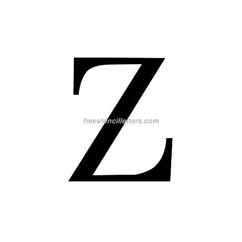 Print Greek Letter Zeta Letter Stencil
