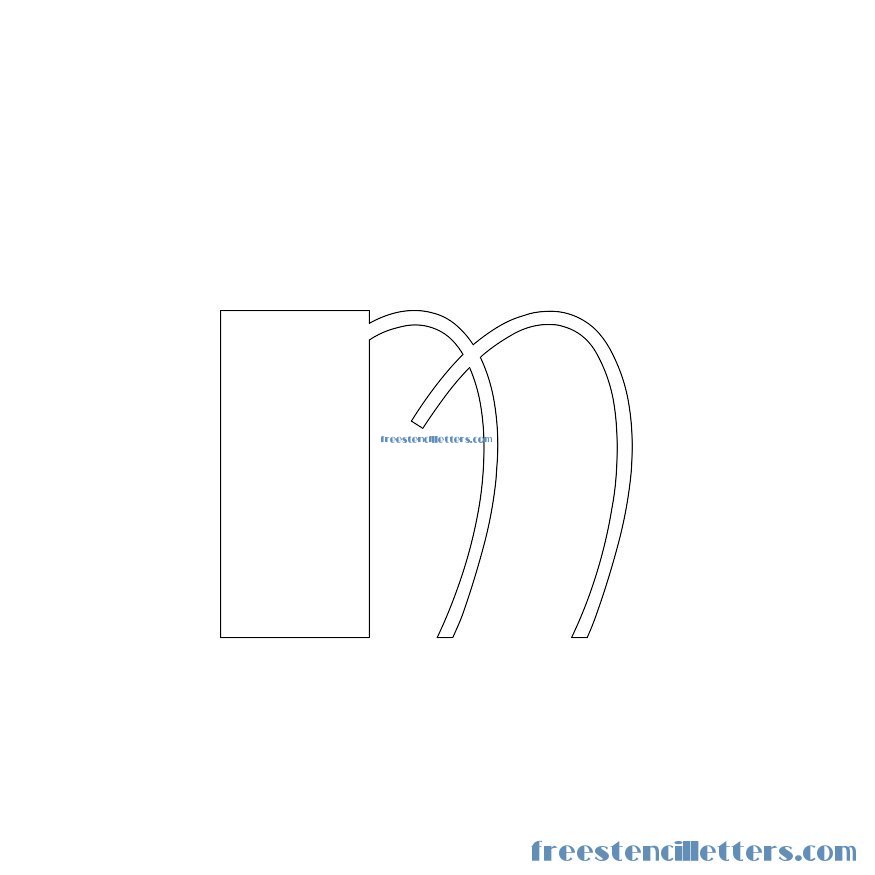 Decorative lowercase-alphabetstencil-letter-m