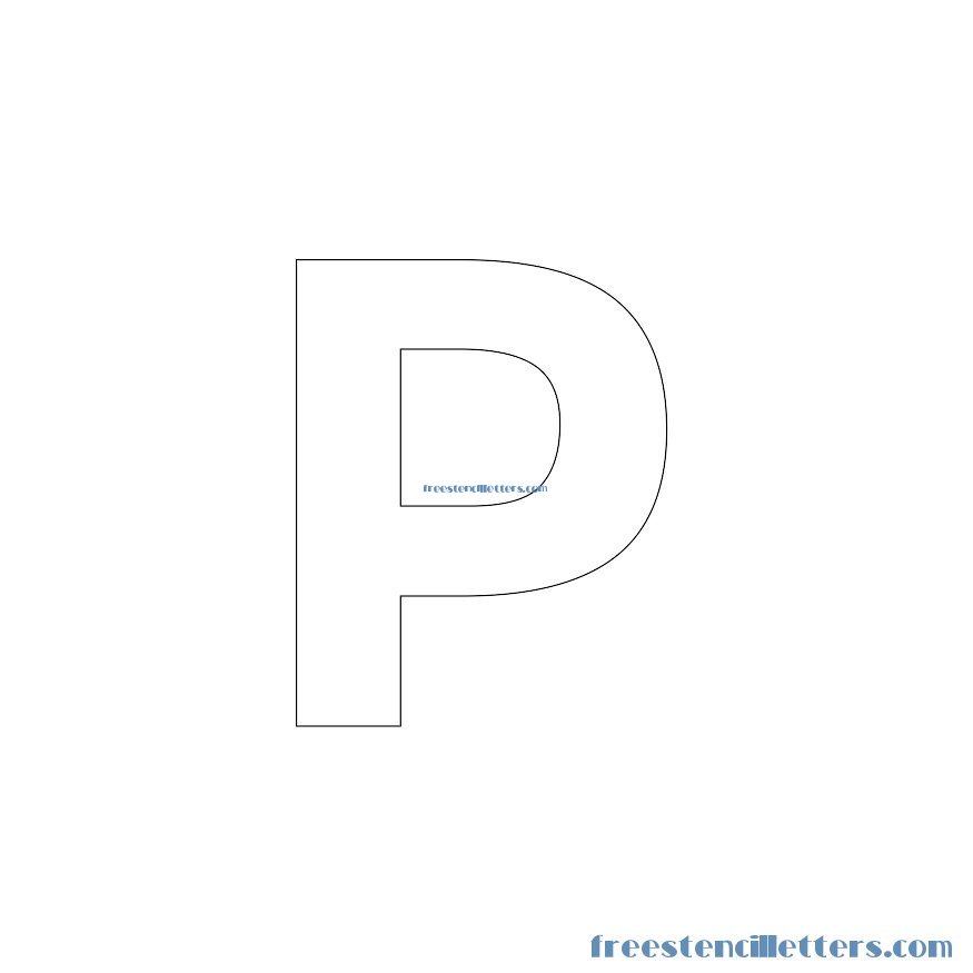Poster uppercase-alphabetstencil-letter-p
